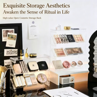 Organisateur de bureau transparent de haute qualité, pouvant être combiné avec un organiseur de bureau / une boîte de rangement / un organiseur de maquillage
