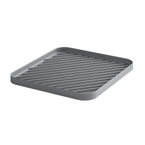 <b>Silicone</b> Drip <b>Mat</b> Square Waterproof Storage Tray For Bathroom Sink Countertop Organizer With Drainage Grooves Anti Slip Pad - Product Image 4