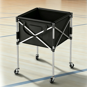 Chariot de rangement pliable pour balles avec roues, en tissu Oxford 600D, pour le basketball, le volley-ball, le football, le tennis, chariot organisateur de balles pour le sport - Product Image 1