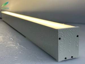 Không thấm nước văn phòng thương mại ánh sáng Cửa hàng nhôm cơ thể trang trí treo trần chiếu sáng lịch thi đấu Mặt dây chuyền tuyến tính dẫn đèn - Product Image 5