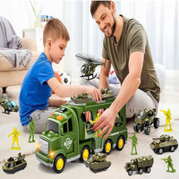 Askeri kamyon oyuncaklar ordu tankları asker erkekler ile Set, ordu erkekler oyuncaklar, askeri kamyon oyuncak hediyeler için yürüyor çocuk Boys yaşları 3 +