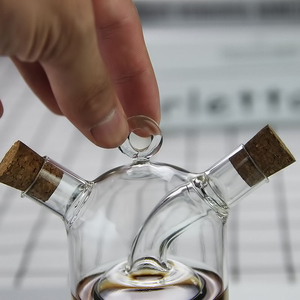 Dosificador de Aceite y Vinagre 2 en 1, Botella de Aceite de Oliva de Vidrio de Borosilicato de 2 Capas, Libre de BPA, 350 ml, para Uso Doméstico y en Restaurantes - Product Image 5