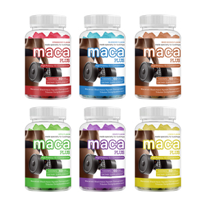 Gomitas de Maca <span class=keywords><strong>Peruana</strong></span> Gelatinizada con Sabor Natural a Frutas, Orgánica, Negra, Roja y Amarilla, 1900 mg por Porción - Product Image 1