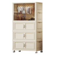 Armoire pliable en plastique pour enfants, sur mesure, pour usage domestique, 75 cm de large, pour le rangement des vêtements dans la chambre, multi-usages