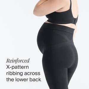 Leggings de maternité sans couture personnalisés OEM avec soutien par-dessus le ventre <span class=keywords><strong>pour</strong></span> le yoga et la grossesse - Product Image 4