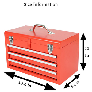 Heavy Duty Cold <strong>Rolling</strong> Steel 3-Drawer Stainless Steel Handles <strong>Storage</strong> Cabinet Garage Mechanic Organizer <strong>Tool</strong> Box - Product Image 2