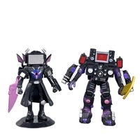 Figurines d'anime en PVC Toilet Man Golden Clock Titan TV, thème cinéma et télévision, emballage en boîte colorée, assemblage requis