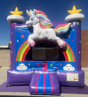 Combo de trampolín de castillo inflable para interior/exterior de tamaño personalizado de 4x4m con material de PVC para niños de 4 años de edad, uso en parque de trampolín