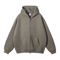 2023 automne/hiver nouveau produit velours et épaissi 350g marque de mode américaine fermeture éclair hommes pull ensemble