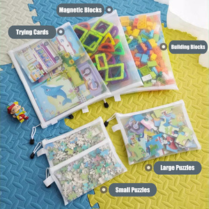 Nylon Mesh Storage <strong>Bag</strong> Puzzle Toys <strong>Lego</strong> Small Pellet Block Puzzle Magnetic Block Storage Zip Multifunctional Storage <strong>Bag</strong> - Product Image 3