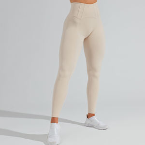 Miqi <span class=keywords><strong>Pantalon</strong></span> de yoga fitness taille haute pour femme Leggings de gymnastique à compression 13 couleurs avec fermeture à la taille élastique - Product Image 4