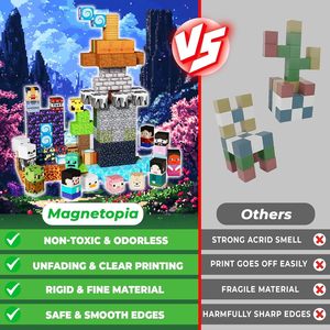 Blocchi Magnetici da Costruzione 300 Pezzi Set in Plastica per Bambini Gioco STEM Certificato EN71 - Product Image 6