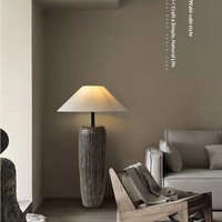 Lampe de sol en céramique de style Wabi-Sabi japonais, design simple, salon, hôtel, villa, maison d'hôtes, lumière d'ambiance et de nuit, 220V, Zhongshan