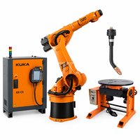 Station de travail robotisée KUKA KR 30 R2100 avec bras de soudage à l'arc, charge utile de 30 kg, pour la fabrication automobile et le traitement laser