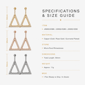 Boucles d'oreilles géométriques triangulaires pour femmes, design simple, accessoires d'oreille pour usage quotidien - Product Image 5