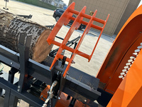 Fendeuse de bûches processeur de bois de chauffage diesel RIMA avec table à chaîne de bûches