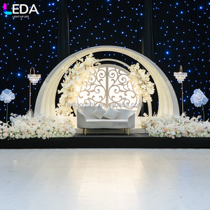 ฉากหลังงานแต่งงานอะคริลิคทรงโค้งสีขาวทันสมัย LEDA รุ่นใหม่ สำหรับตกแต่งงานอีเว้นท์ - Product Image 4