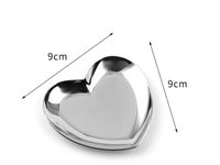 Plateau de présentation de bijoux en acier inoxydable en forme de cœur avec logo personnalisé, plateau de rangement pour la cuisine et la salle de bain, vaisselle multifonctionnelle, décoration d'intérieur