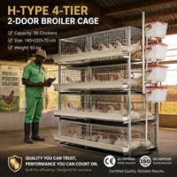 Nouvelle cage à batterie de type H pour poulets de chair, galvanisée à froid, pour usage en élevage avicole, longue durée de vie