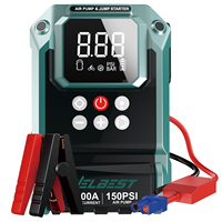 Démarreur de voiture haute puissance 1500A/3000A avec compresseur d'air 150 PSI et charge rapide 18W
