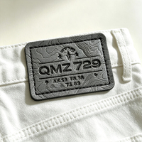 Écussons en cuir véritable personnalisés, écologiques, étiquettes thermosoudées pour jeans, chapeaux, accessoires de vêtements à coudre, vente en gros, OEM, faible MOQ
