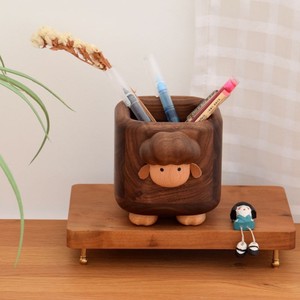 Black Walnut Wood <b>Pen</b> Holder Sheep Design Solid Wood Storage <b>Box</b> Office Desktop Ornament Gift Birthday Present - Product Image 2