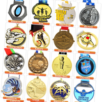 Médaille en métal personnalisée, populaire, de style antique, avec logo rare gravé en relief 3D en forme d'étoile, pour la compétition sportive, idéale pour la vente en cadeau