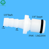 Blanc POM/NBR 5/16 "Tuyau Barb Non-Valved CPC Quick Disconnect Hose Barb 8mm Medical Tube Connector pour le calcul de l'eau