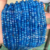Perles en vrac uniques en œil de tigre, agate bleue turquoise, 5 mm carrées, pierres précieuses, vente en gros, fabrication de bijoux DIY pour femmes