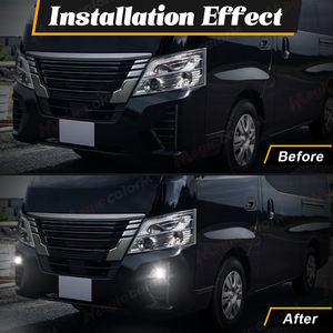 Accesorios de Faros Antiniebla LED DRL Luces de Circulación Diurna Lámpara de Conducción para Parachoques Delantero para Nissan Caravan Micro Bus / Urvan NV350 2023 - Product Image 4