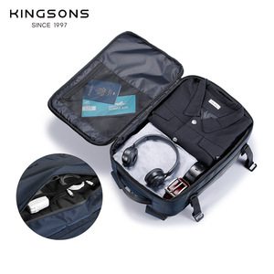 Kingsons Travel <b>Backpack</b> For Men <b>Black</b> Blue Large Capacity With Computer Compartment Leisure Outdoor Use - Product Image 2