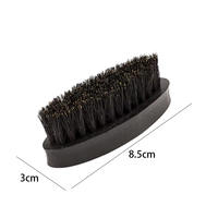Pinceau à raser mini noir de haute qualité pour hommes, avec logo personnalisé, en bois de hêtre naturel, outil de beauté exfoliant pour le visage, vente en gros