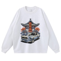 QIANXI Pull à capuche en coton lavé style streetwear hiver Europe États-Unis, 400g+, coupe ample, sans doublure, pour homme
