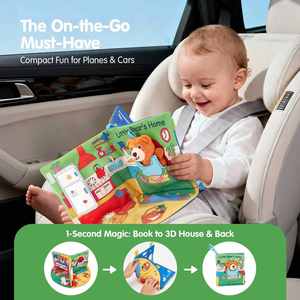 Libros de Actividades Táctiles y Sensoriales para Bebés, Juguete para el Tiempo Boca Abajo, Libro Interactivo para Bebés de 6, 9, 12 y 18 Meses - Product Image 6