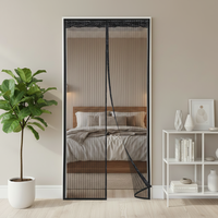 Rideau de porte magnétique anti-moustiques sur mesure, écran 100% polyester, installation moderne et simple
