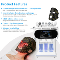 Appareil multifonctionnel de soin du visage Hydra 360 Vortex Rotation 11 en 1 pour l'élimination des points noirs, avec prise US