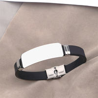 Vente en gros de nouveaux accessoires de bijoux pour bracelet en acier inoxydable et silicone pour hommes et femmes personnalisés