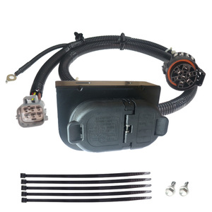 Trailer Wiring Harness 4 Pin 7 Pin <b>Converter</b> for F150 2009 2014 PVC Insulated IP65 Rated <b>Voltage</b> 12V Black Static Installation - Product Image 1