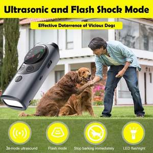 Benutzer definiertes LED-Licht 3-Kopf-Ultraschall-Hundetrainer Repeller Anti-<span class=keywords><strong>Barking</strong></span>-Trainings kontroll gerät mit benutzer definierten Farben - Product Image 2