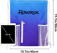 Sac à dos multifonctionnel pour la natation et la gymnastique-Sac de sport de grande capacité résistant à l'eau avec cordon et fermeture à glissière pour le voyage