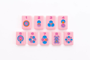 ชุดไพ่นกกระจอกอเมริกันสุดหรู 160 ชิ้น แบบแผ่นเดียว แกะสลักอะคริลิคสีชมพู งานศิลปะชั้นเยี่ยม เหมาะสำหรับงานเลี้ยง ของขวัญสุดหรู - Product Image 3