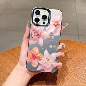 Funda de teléfono móvil de TPU para PC con llave de plata galvanizada con estampado de flores rosas grandes para <span class=keywords><strong>Iphone</strong></span> X Xr Xs Max 11 12 <span class=keywords><strong>13</strong></span> 14 15 16 17 Air - Product Image 1