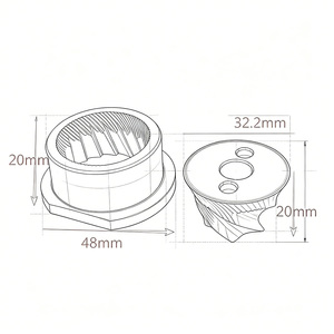 Disco di macinazione conico di alta precisione con tolleranza 0.1 per macchina da <span class=keywords><strong>caffè</strong></span> espresso - Product Image 2