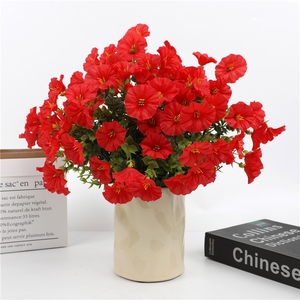 LUYI - Piante Artificiali per Vasi da Tavolo, Fiori di Gloriosa in Seta Sintetica per Decorazioni Esterne, Vasi da Ingresso, Matrimoni - Fucsia - Product Image 3