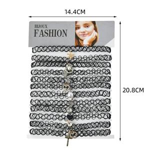 Colliers ras du cou <span class=keywords><strong>de</strong></span> style tatouage, 12 modèles, mode <span class=keywords><strong>Yin</strong></span> <span class=keywords><strong>Yang</strong></span>, croix, <span class=keywords><strong>arbre</strong></span> <span class=keywords><strong>de</strong></span> <span class=keywords><strong>vie</strong></span>, bijoux pour femmes, vente en gros, collier à breloques <span class=keywords><strong>de</strong></span> Noël - Product Image 2