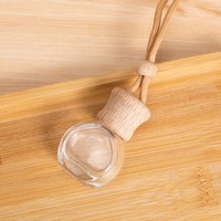 Flacon de parfum en verre transparent rond à taille haute, 8ml/10ml, avec bouchon à vis et orifice d'aération, flacon vide