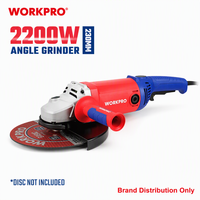 WORKPRO 2200W 230mm Meuleuses d'angle électriques industrielles portables à fil Outil électrique pour le meulage