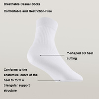 Chaussettes légères décontractées pour jeunes, respirantes, sportives, à séchage rapide, anti-humidité, en maille alvéolée, ajustées, non compressives, sans coutures