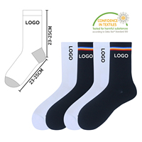 Chaussettes de Sport pour Hommes en Coton Brodées sur Mesure OEM de Haute Qualité avec Logo