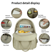 Sac à dos de luxe multifonctionnel pour maman, grande capacité, imperméable, en néoprène, avec fermeture éclair, portable et léger